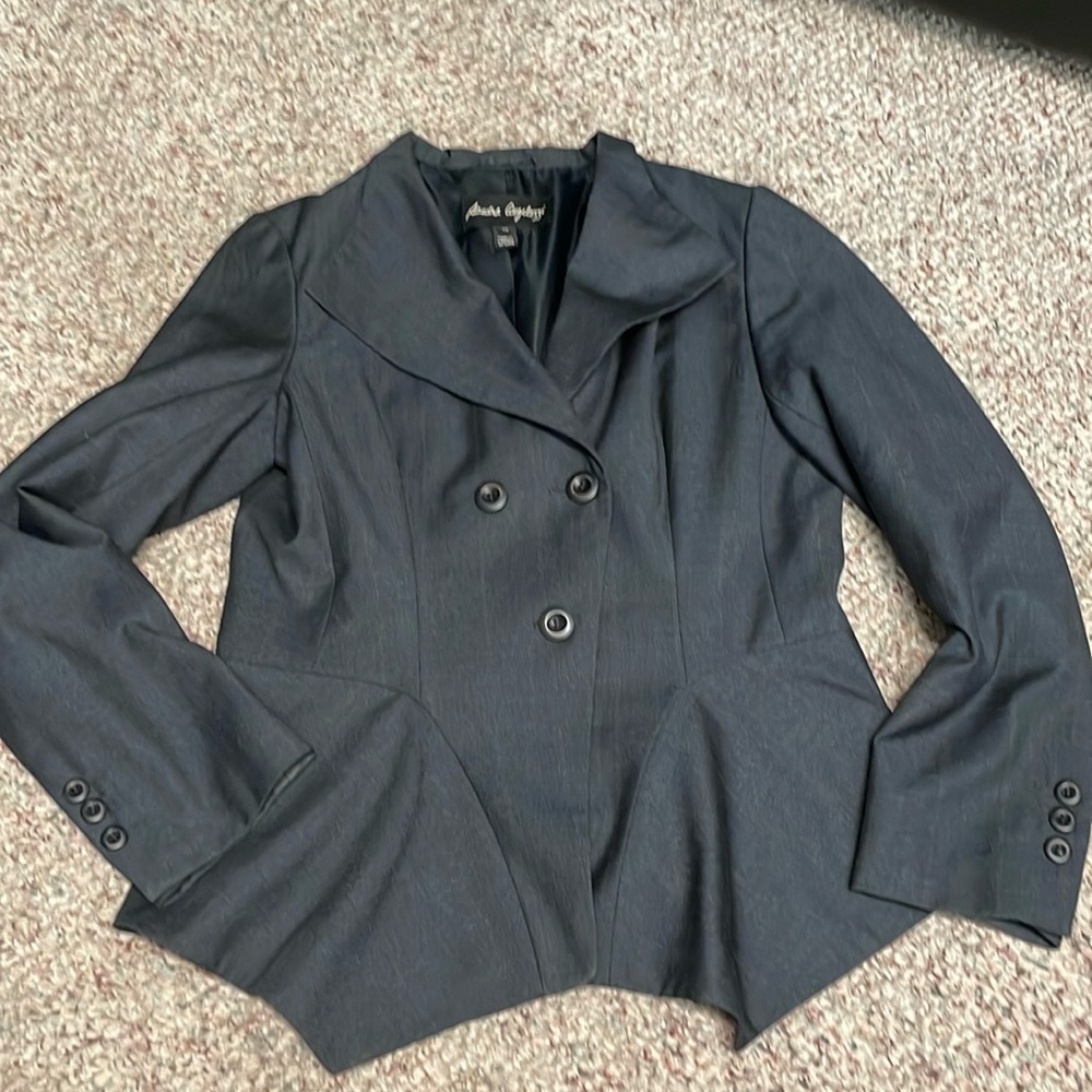 SandraAugelazzi asymmetrical hem nipped waist blazer